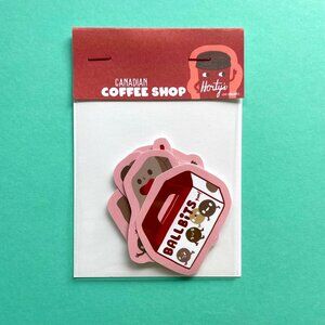 Coffee Shop - mini vinyl sticker pack for journaling